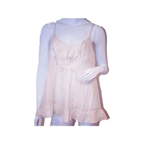 CYNTHIA STEFFE Women's Lurex SHIRT Haley TANK Glitter TOP - Picture 1 of 2